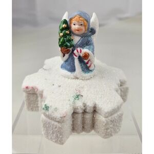 Holiday Classics Young's Angel Figurine Christmas Tree Candy Cane Snowgie‎ Box